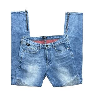 Men's Urban Outfitters BDG Blue Denim Ribbed Ripped Skinny Jeans